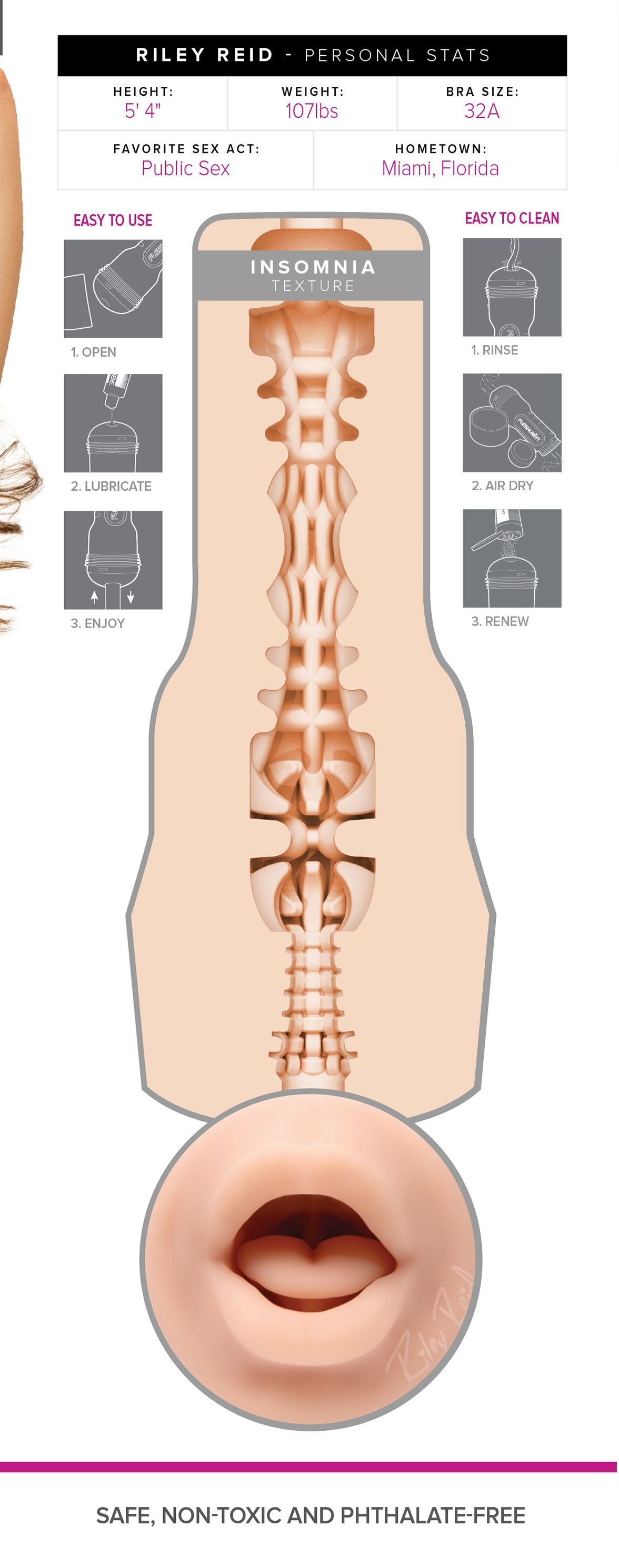 Fleshlight Girls - Riley Reid Insomnia Signature - Mund