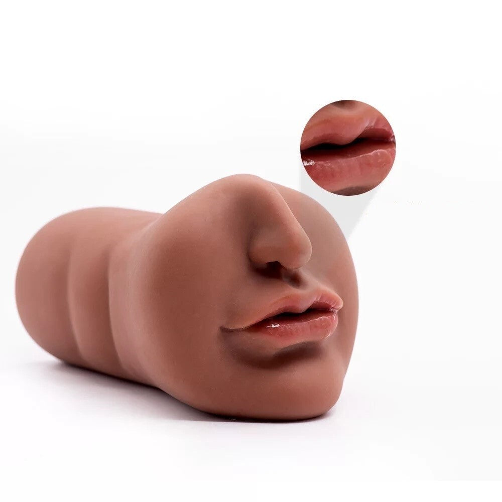 3D Taschenmuschi Mund, Zunge und Kehle Masturbator Oral Sexspielzeug Realistisch