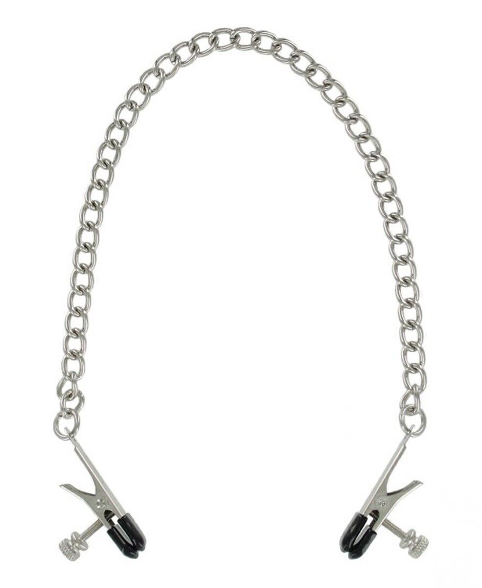 Nippelklemmen mit Kette Nippelklammern Einstellbar BDSM SM Bondage Sexspielzeug