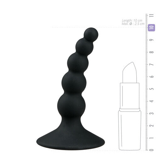 Analplug Gerippt Analperlen mit Fläche 10cm Sexspielzeug Silikon Spitz Elastisch