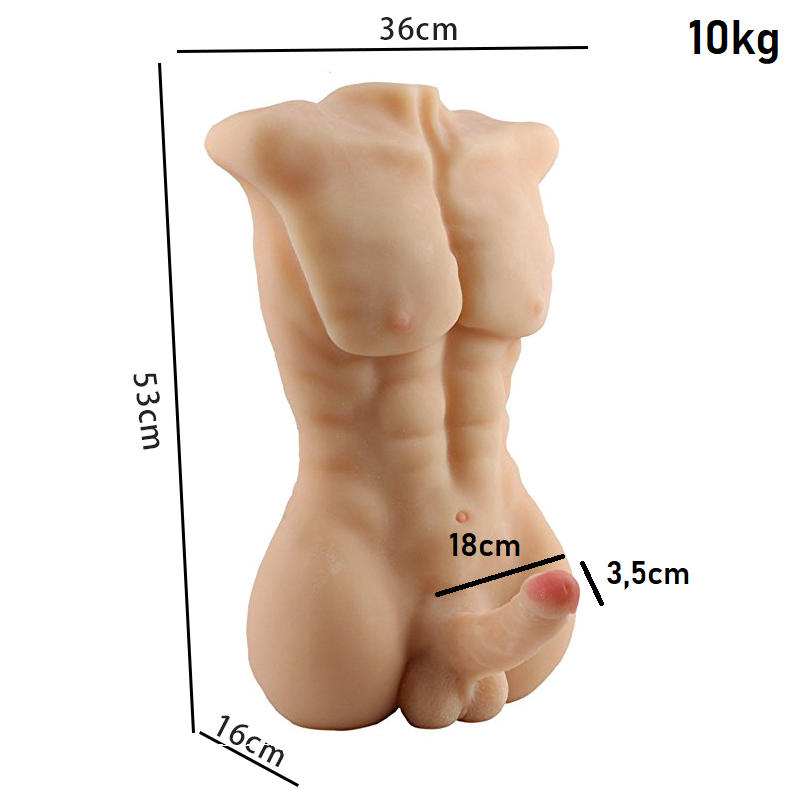 Sex Puppe Masturbator Sexspielzeug Real Doll 53cm Männlich Torso 10kg Penis Gay