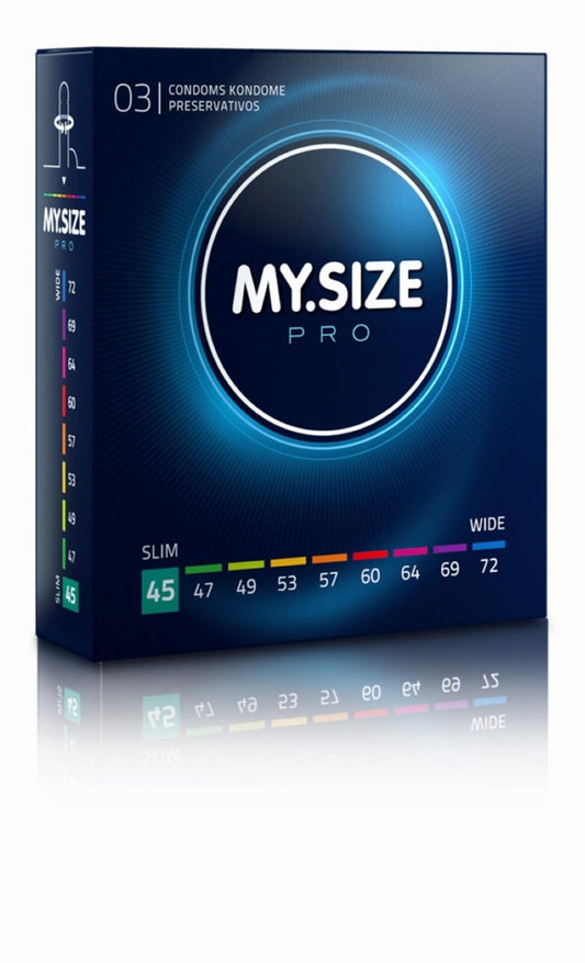 MySize Pro 3er Kondome Condome Spezielle Größen 45-47-49-53-57-64-60-69-72 mm