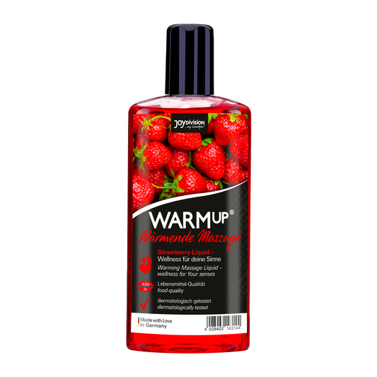 WARMup Gleitmittel Massage Oral Erdbeer Essbar Gel Wasserbasis Vegan Wärmend