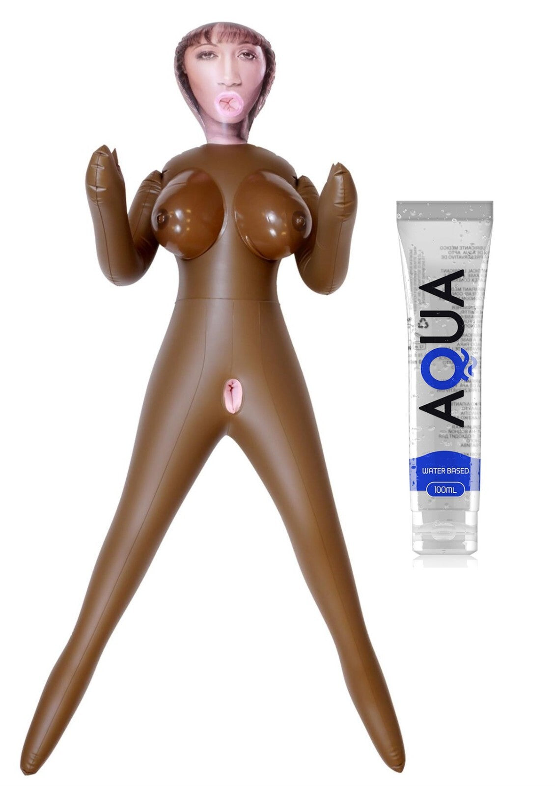 Sex Puppe Sandra Black 155cm aufblasbare Puppe Doll 3 Öffnungen Sexspielzeug