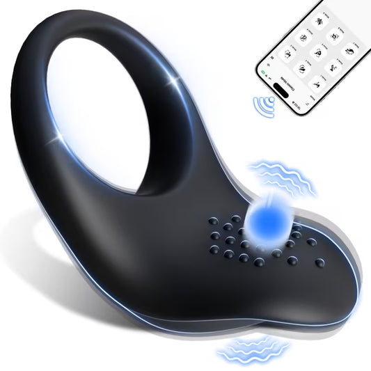 App-gesteuerter Intimring mit Vibration – Bluetooth, Silikon, wiederaufladbar