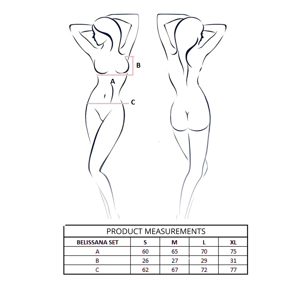 PASSION - BELISSANA BH + STRING SET BLAU S/M