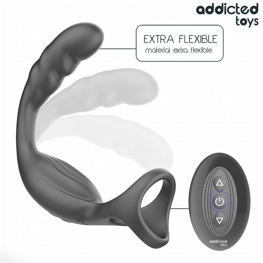 ADDICTED TOYS - DOPPELTER PROSTATIK-COCKRING MIT FERNBEDIENUNG