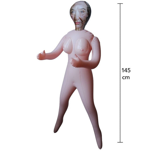 HIDDEN DESIRE - HORNY GRANNY GEILE OMA AUFBLASBARE PUPPE 145 CM