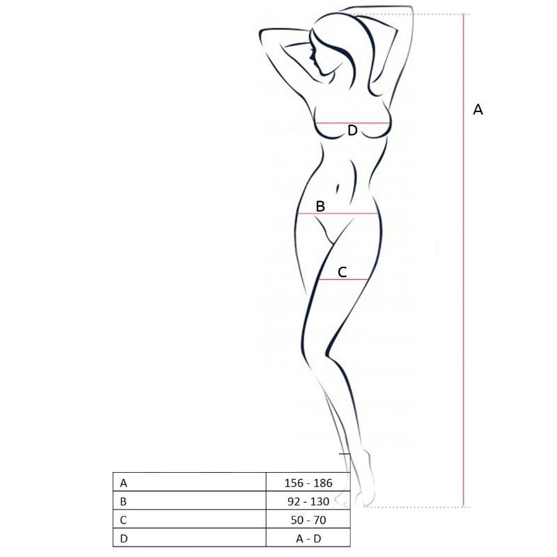 PASSION - WOMAN BS050 BODYSTOCKING SCHWARZ EINE GRÖSSE