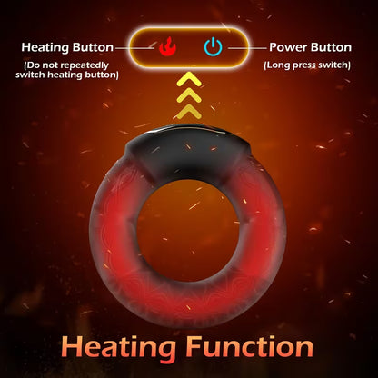 Intimring mit Wärmefunktion & Vibration – Silikon, wiederaufladbar