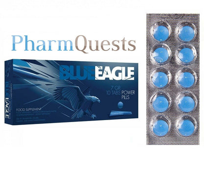 10 x Blaue Pillen Herbal 🔥 Blue Eagle für Männer 🔥 Selen L-Arginin Ginseng