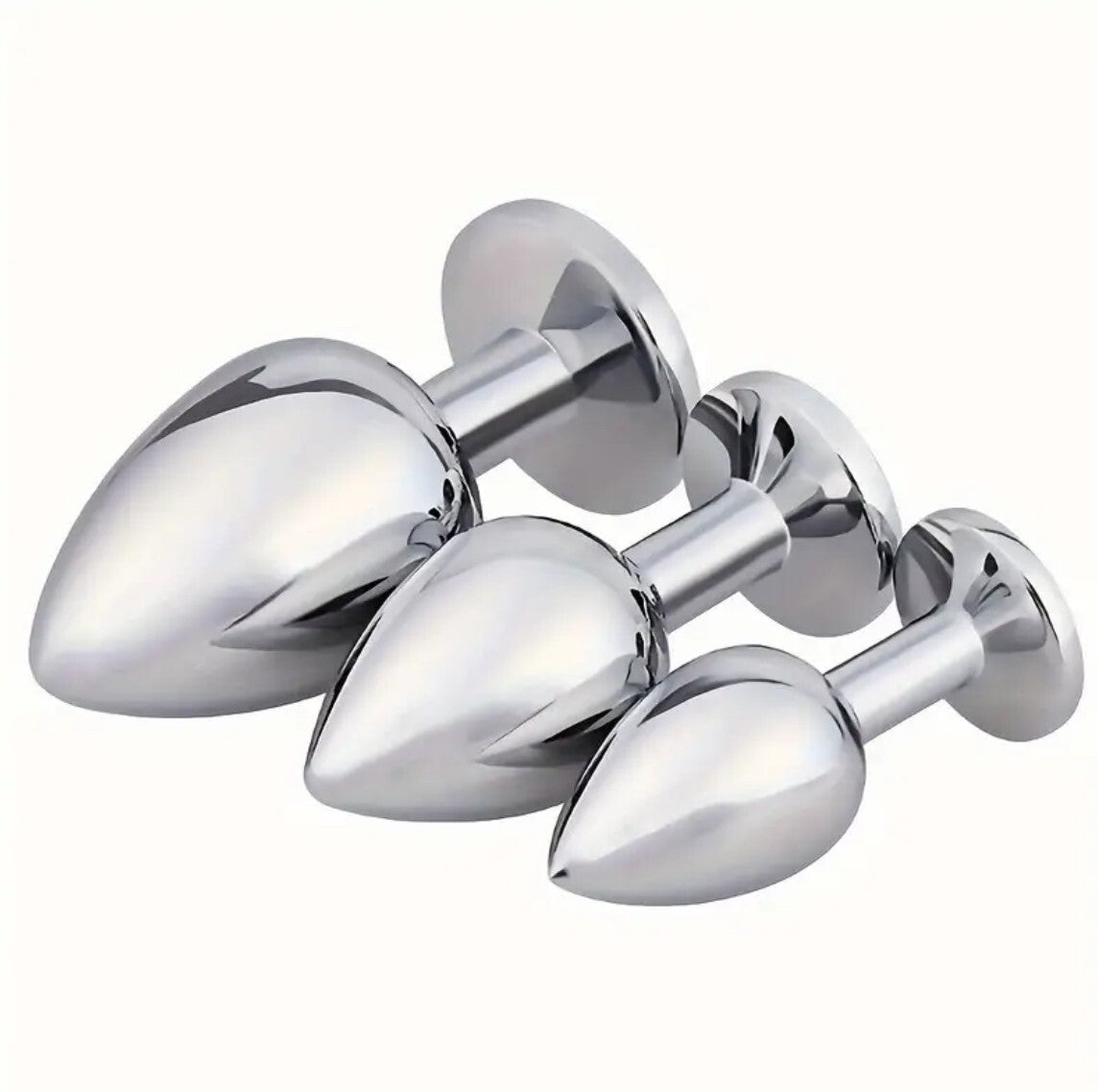 Analplug Edelstahl Butt Plug 3er Set Prostata Sexspielzeug Silikon Stöpsel