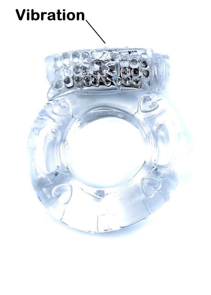 Penisring Transparent Cockring für starke Erektion mit Vibration Inkl. Batterien