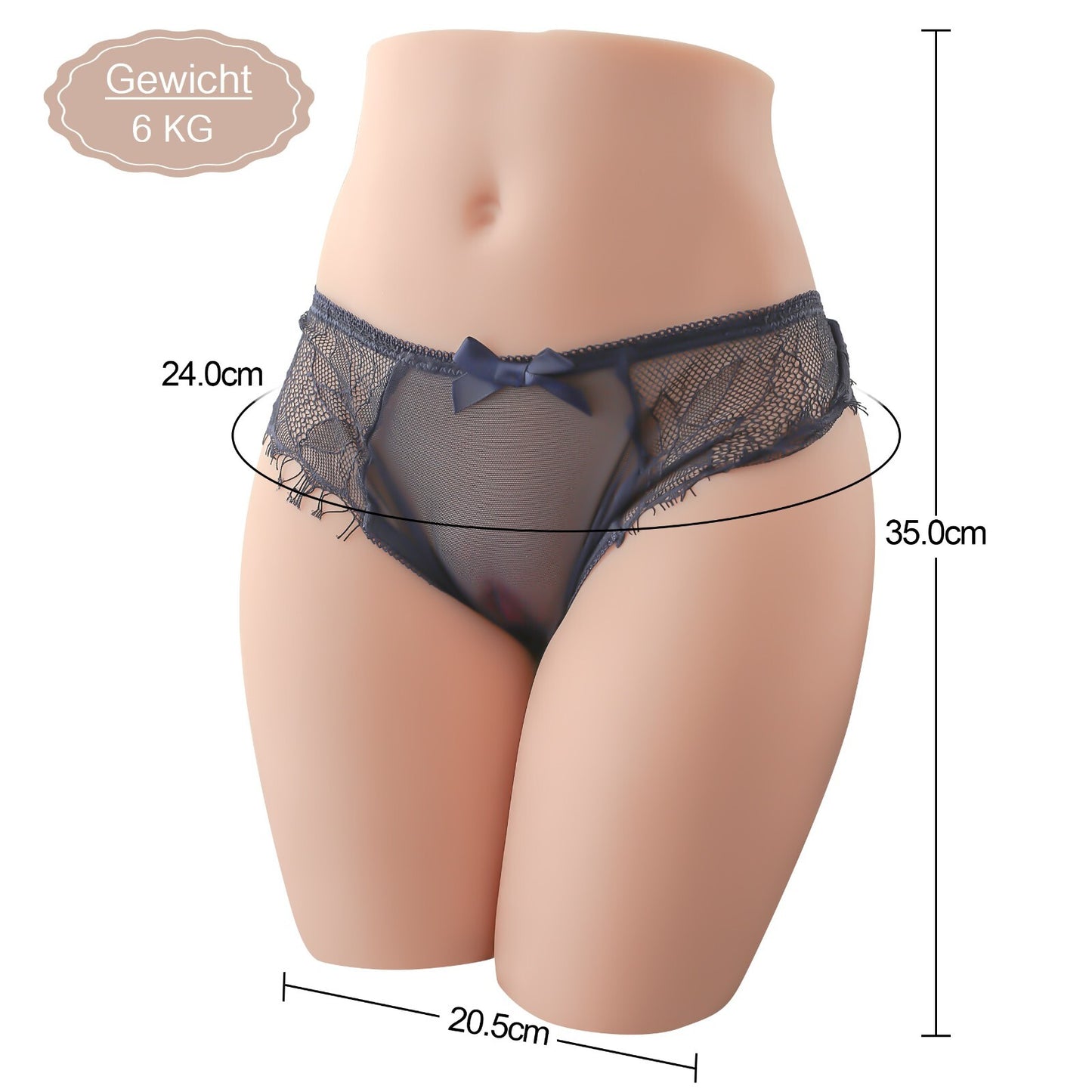 Sex Puppe Torso Hüfte Masturbator Taschenmuschi Sexspielzeug Vagina Anal 6KG