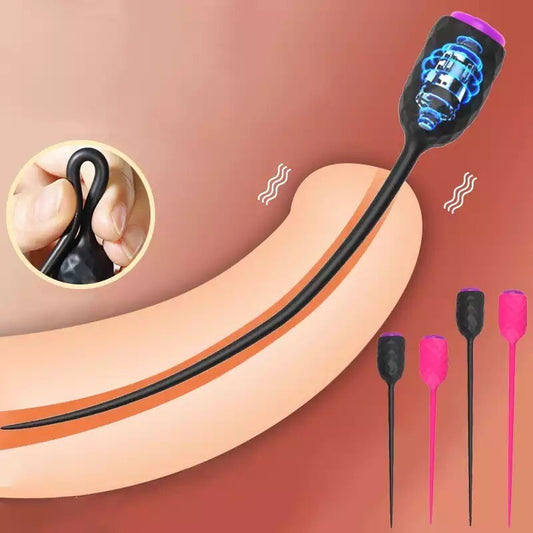 Silikon Dilator vibrierend inkl. Batterien 13cm Harnröhrenvibrator Katheter