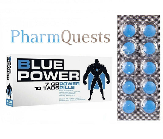 10 x Blaue Pillen Herbal 🔥 Blue Power für Männer 🔥 Selen L-Arginin Ginseng
