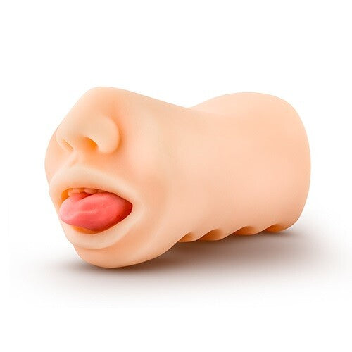 TPE 3D Mund Masturbator mit Zunge Zähne Nase Blowjob Sexspielzeug Taschenmuschi