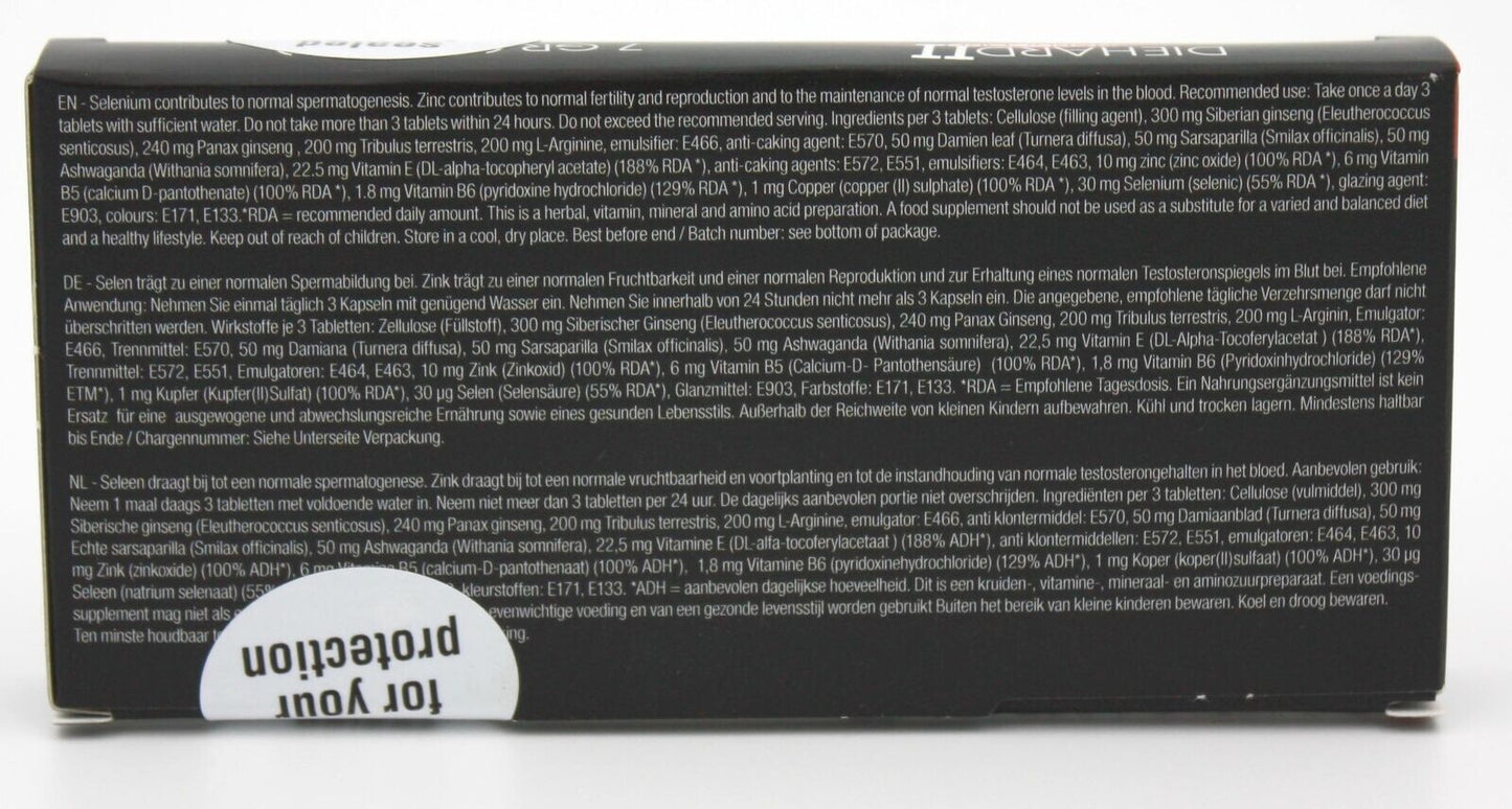 10 x Blaue Pillen Herbal 🔥 DieHard2 für Männer 🔥 Selen L-Arginin Ginseng