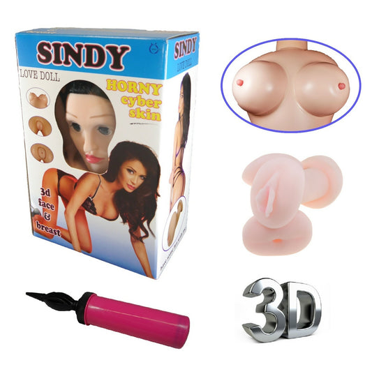 Aufblasbare Sex Puppe Sexspielzeug 3D Liebespuppe Sindy Schwarzhaarige Zubehör