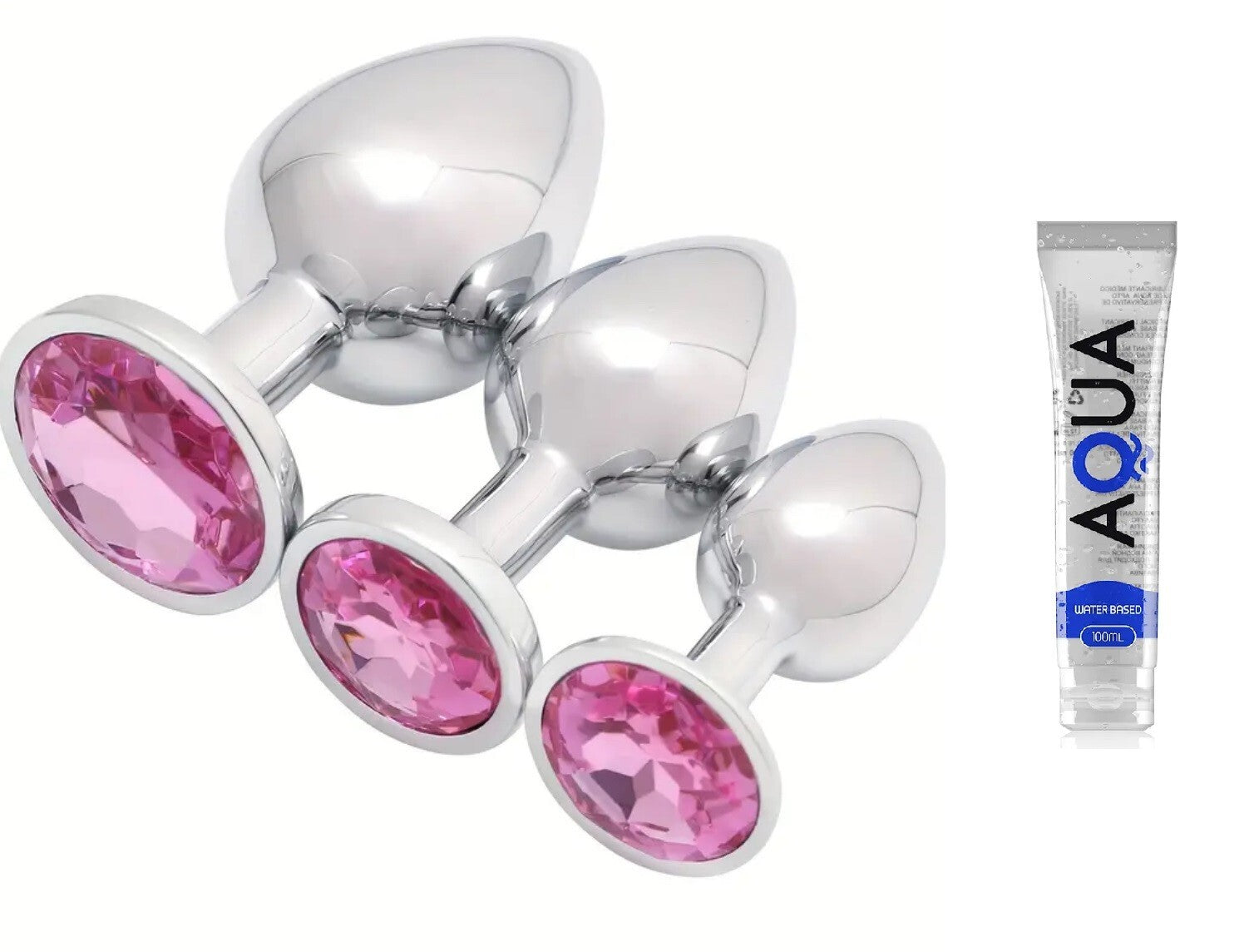Analplug Edelstahl Butt Plug 3er Set Prostata Sexspielzeug Silikon Stöpsel