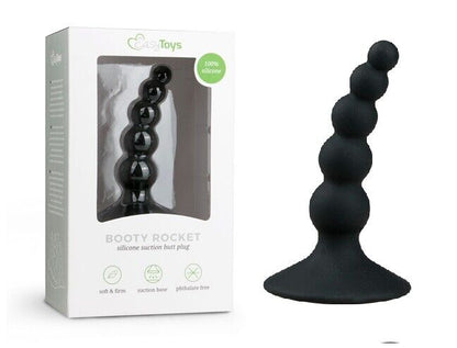 Analplug Gerippt Analperlen mit Fläche 10cm Sexspielzeug Silikon Spitz Elastisch