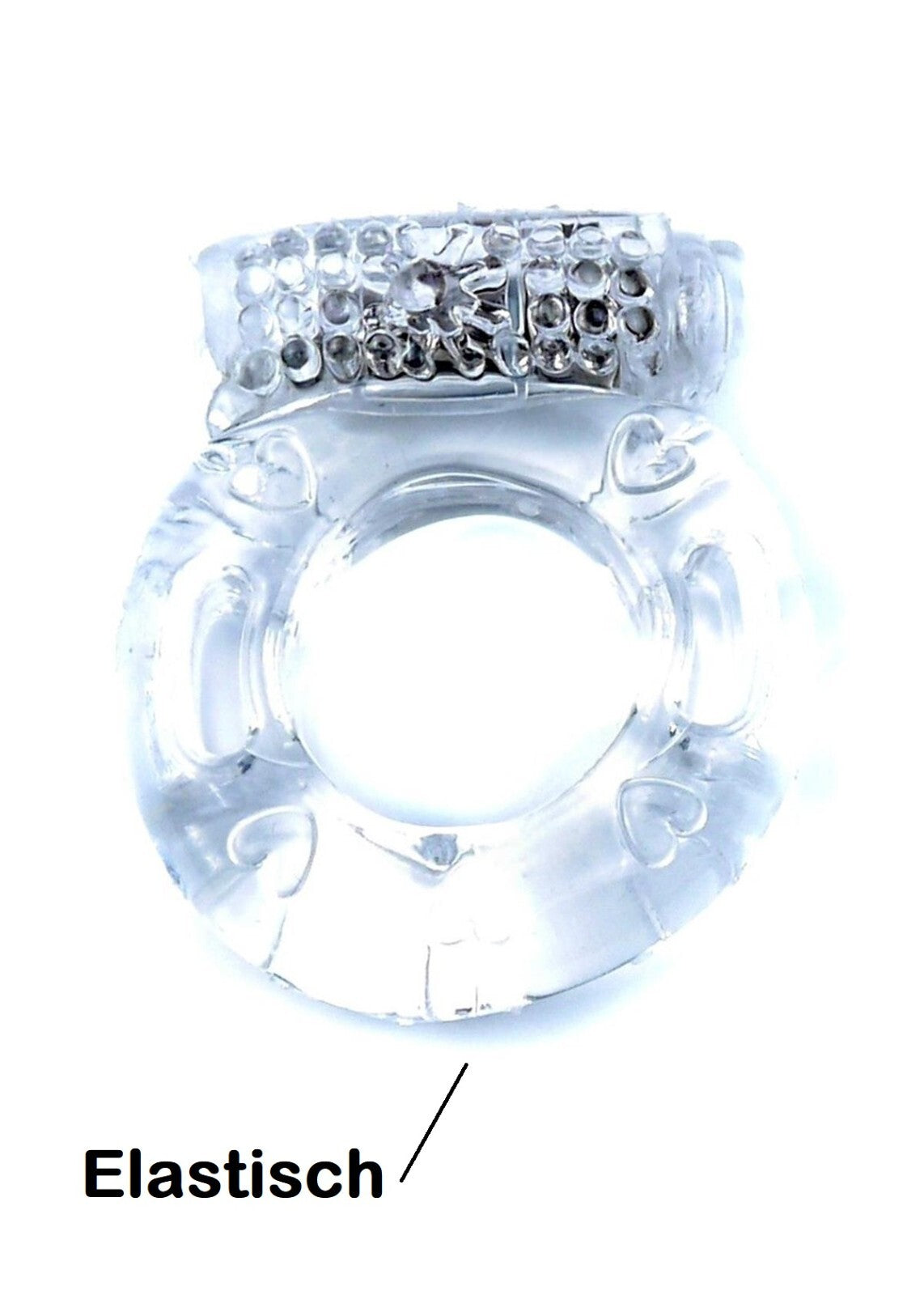 Penisring Transparent Cockring für starke Erektion mit Vibration Inkl. Batterien