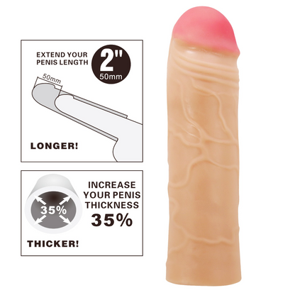 Penishülle Vergrößerung Sleeve Sexspielzeug Kondom Extender Extension Silikon