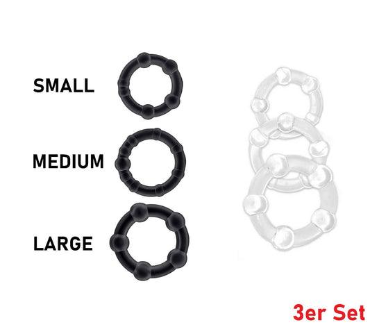 Penisring Silikon Cockring Hodenring mehr Erektion Hard 3er Set Sexspielzeug