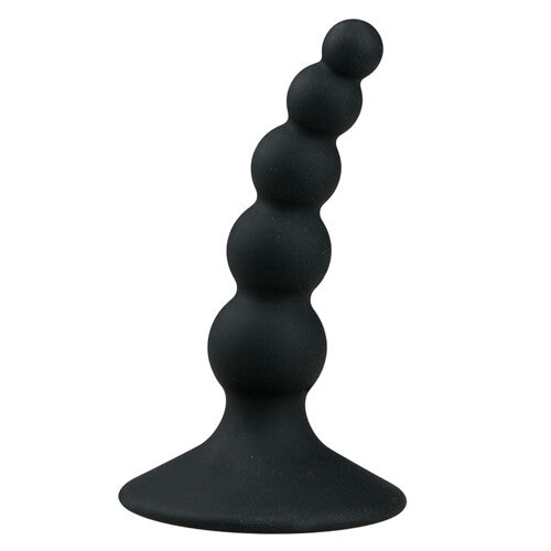 Analplug Gerippt Analperlen mit Fläche 10cm Sexspielzeug Silikon Spitz Elastisch