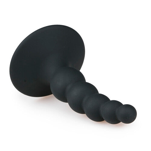 Analplug Gerippt Analperlen mit Fläche 10cm Sexspielzeug Silikon Spitz Elastisch