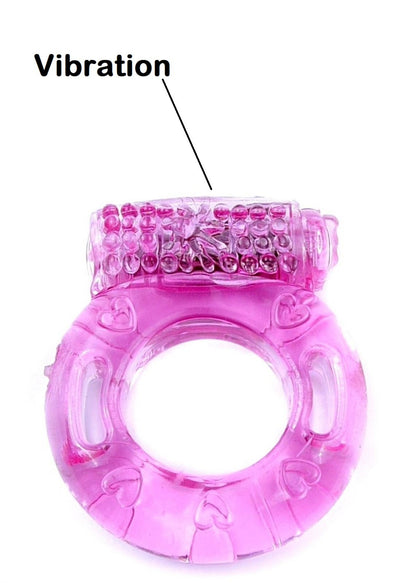 Penis Ring Silikon Cockring für starke Erektion mit Vibration Inkl. Batterien