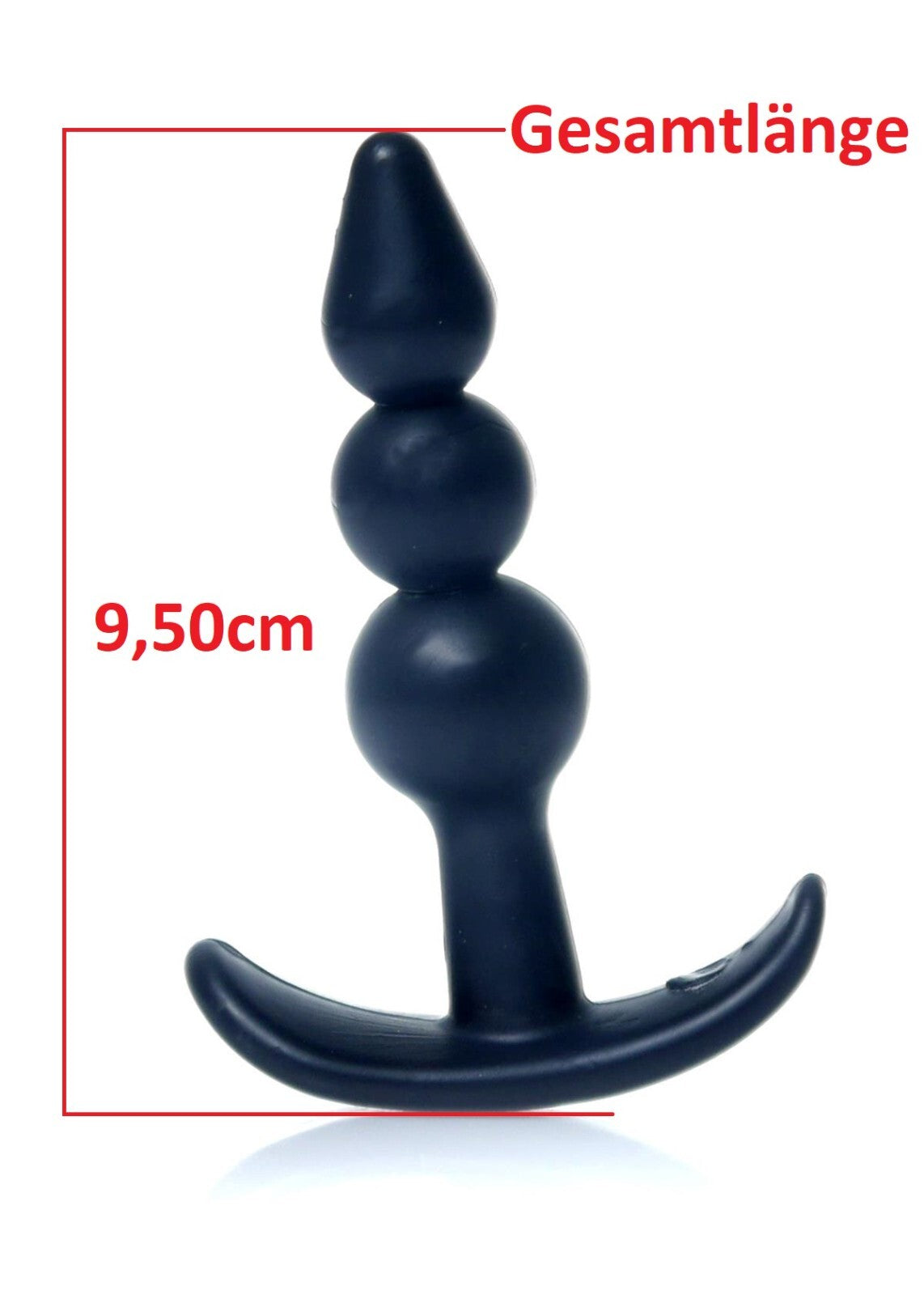Analplug gerippt 9,5cm Lang Anal Stöpsel Dildo T-Plug Weich Sexspielzeug TPE