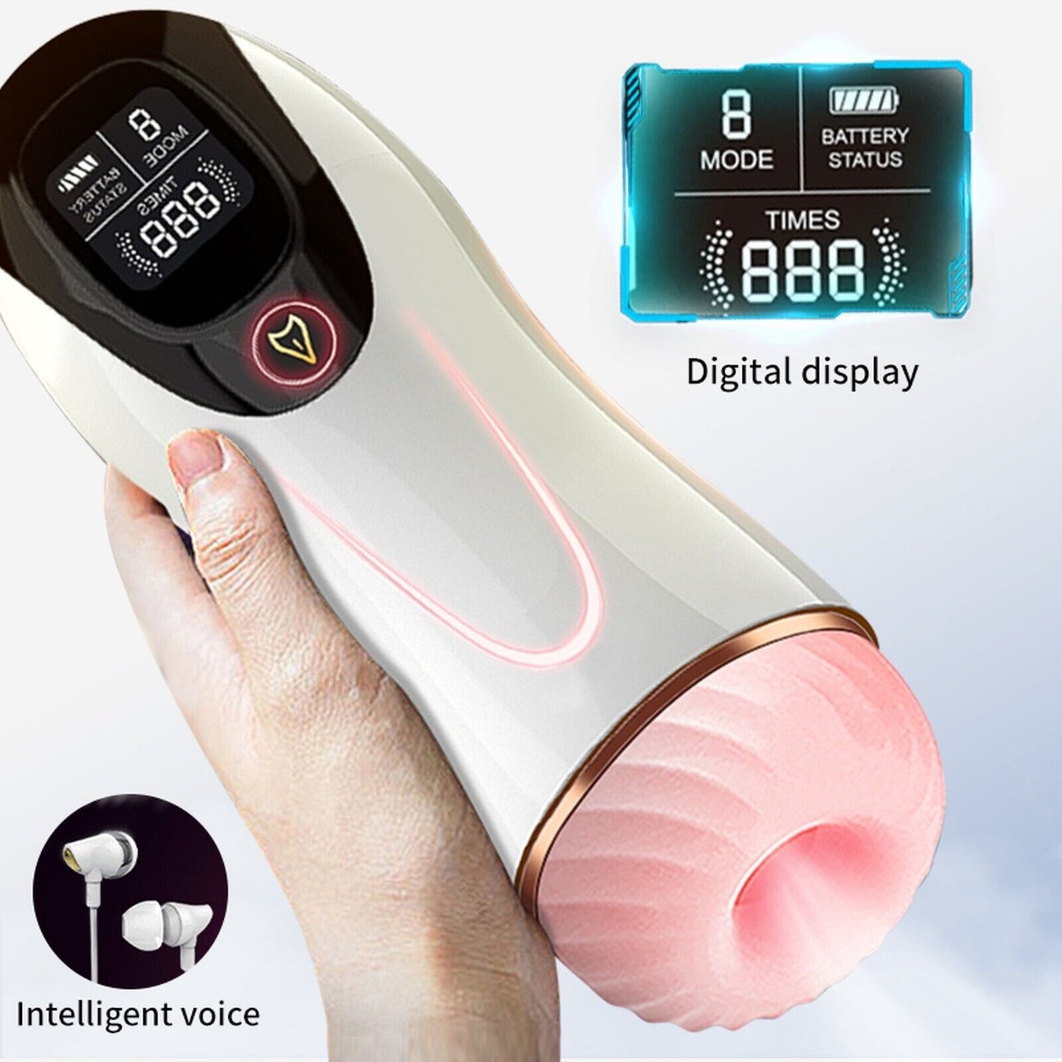 Automatischer Masturbator Taschenmuschi Sexspielzeug für Männer + Kopfhörer Easy