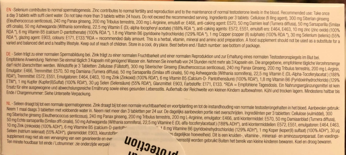 10 x Blaue Pillen Herbal 🔥 Bull Power für Männer 🔥 Selen L-Arginin Ginseng