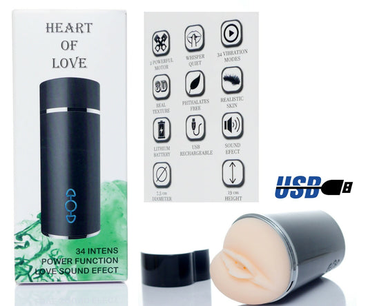 Masturbator Taschenmuschi Elektrisch 34 Funktionen + Sound Muschi Sexspielzeug