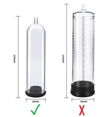 Penispumpe Powerpump mit Kolbengriff Penisvergrößerung Impotenzhilfe Vakuumpumpe