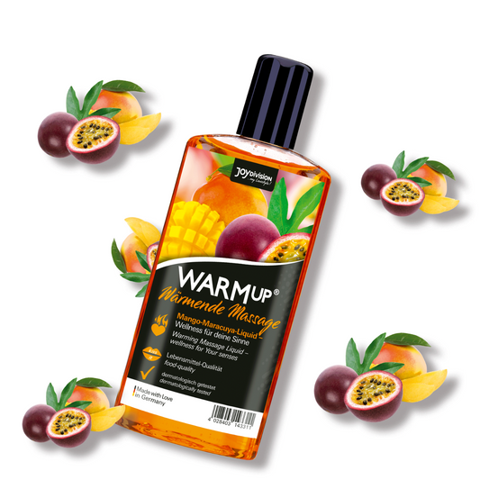 WARMup Gleitmittel Massage Oral Mango + Maracuja Essbar Gel Wasserbasis Vegan