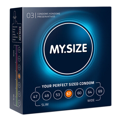 MySize Pro 3er Kondome Condome Spezielle Größen 45-47-49-53-57-64-60-69-72 mm
