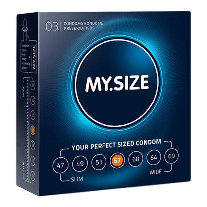 MySize Pro 3er Kondome Condome Spezielle Größen 45-47-49-53-57-64-60-69-72 mm