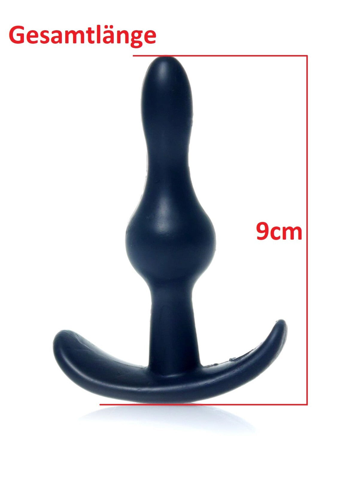 Anal Plug in Schwarz 9cm Lang Anal Stöpsel Dildo T-Plug Weich Sexspielzeug TPE
