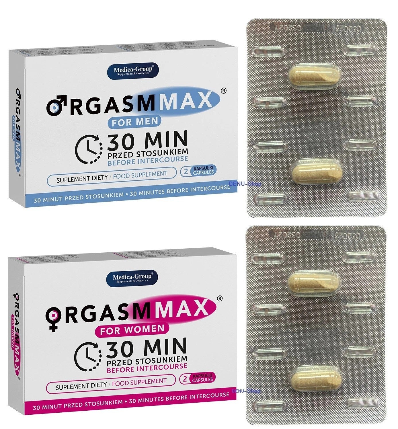 4 x Pillen Herbal 🔥 Orgasmmax für Männer und Frauen 🔥 Maca L-Arginin Koffein