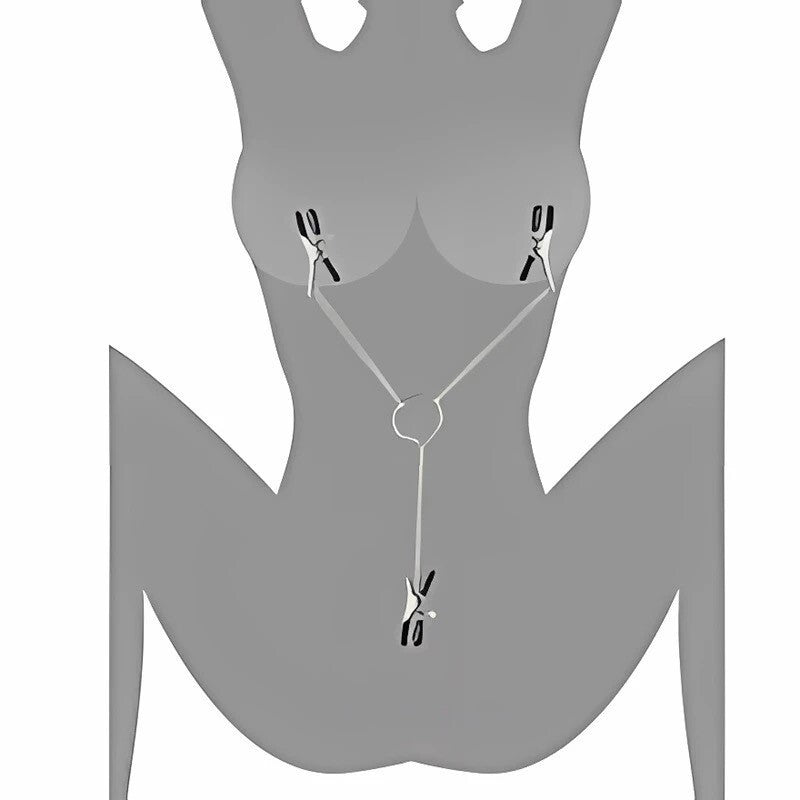 Nippelklemmen mit Kette Nippelklammern Vaginaklemme BDSM SM Bondage Sexspielzeug