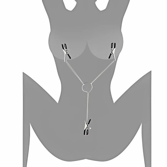 Nippelklemmen mit Kette Nippelklammern Vaginaklemme BDSM SM Bondage Sexspielzeug