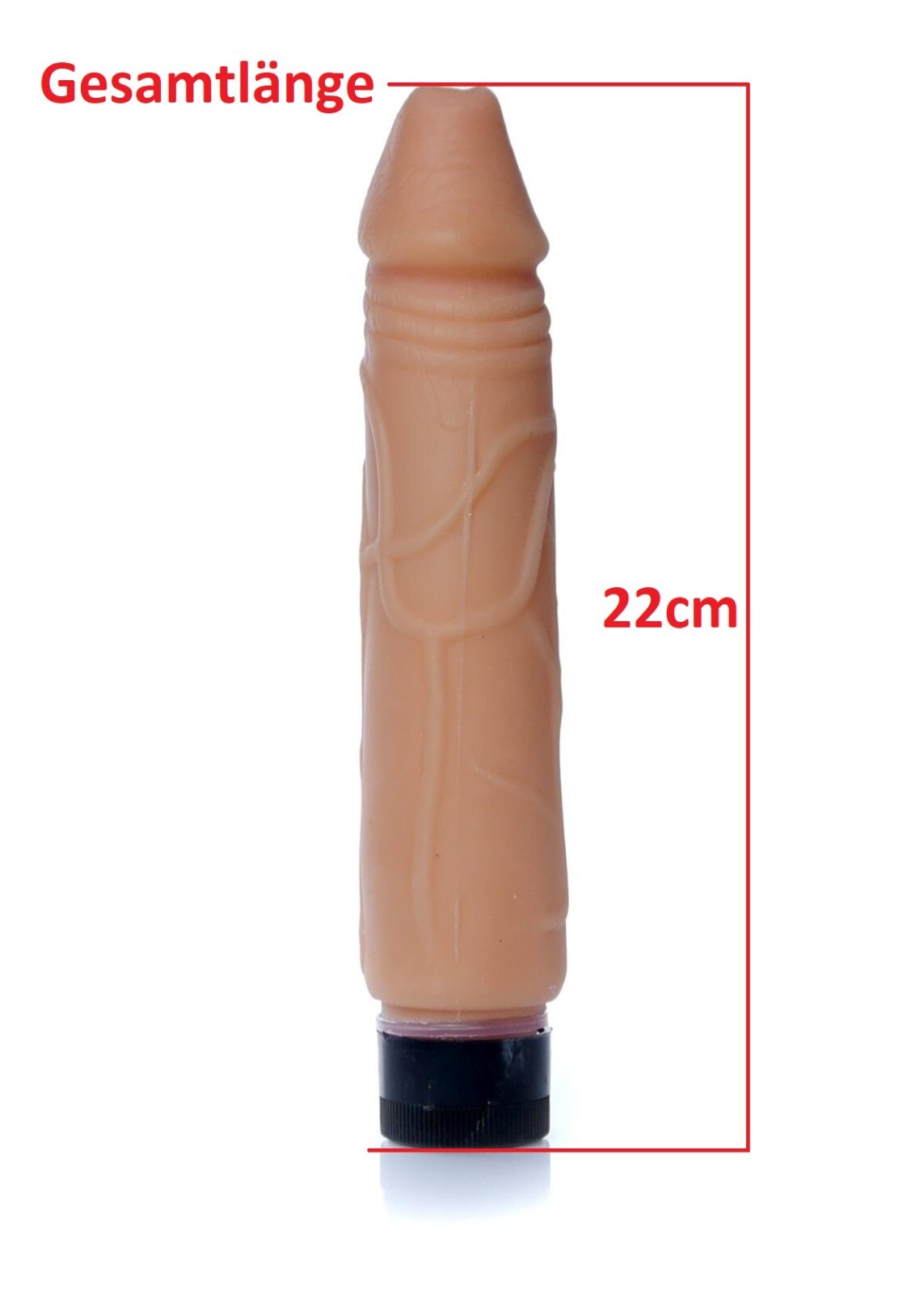 Weicher TPE Vibrator mit Adern Realistisch 22cm Dildo Vagina Anal Sexspielzeug