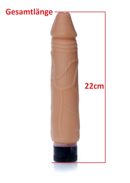 Weicher TPE Vibrator mit Adern Realistisch 22cm Dildo Vagina Anal Sexspielzeug