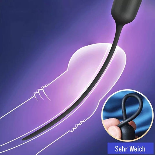 Dilator vibrierend inkl. Batterien 13cm Harnröhrenvibrator Silikon Katheter
