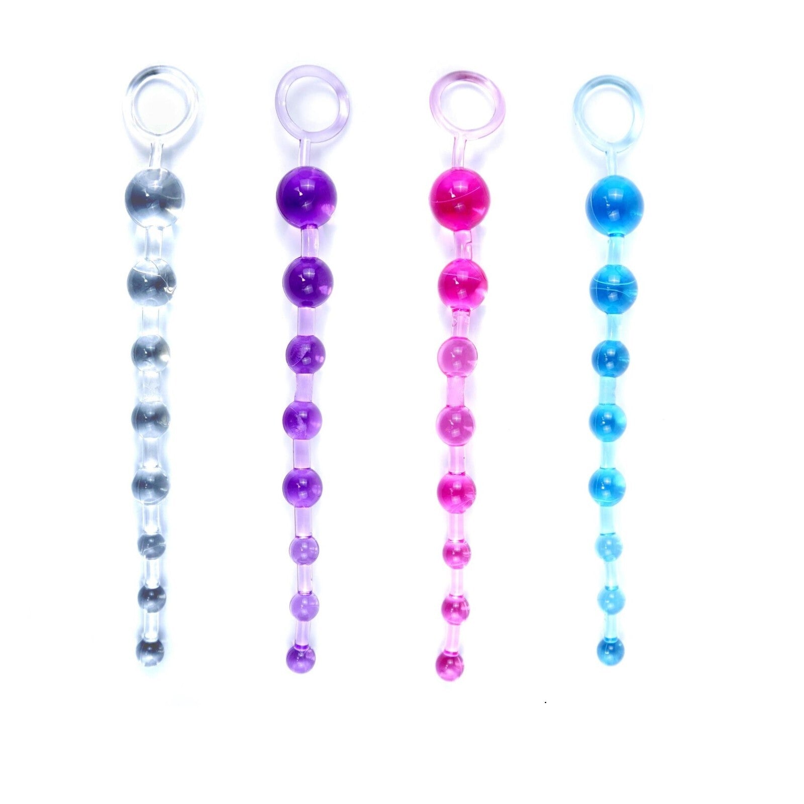 Analkugeln in verschiedenen Farben Lange Analbeads Perlen mit Griff Sexspielzeug