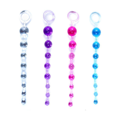 Analkugeln in verschiedenen Farben Lange Analbeads Perlen mit Griff Sexspielzeug