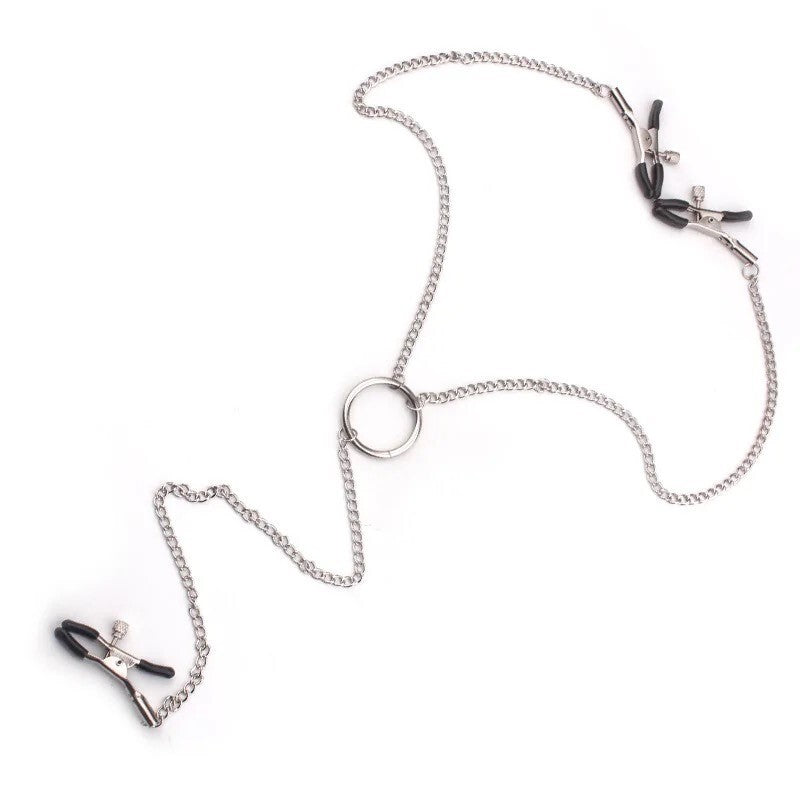 Nippelklemmen mit Kette Nippelklammern Vaginaklemme BDSM SM Bondage Sexspielzeug