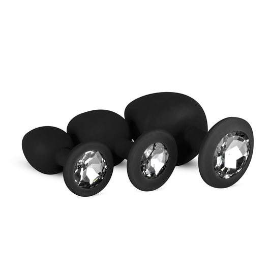 Anal Plug 3er Set Butt Plug Prostata Sexspielzeug Silikon Diamant Toy Stöpsel